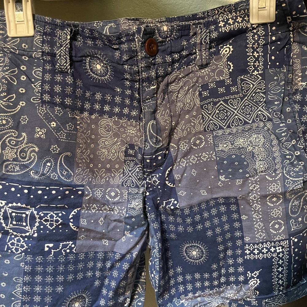 Men's Blue Patterned Shorts